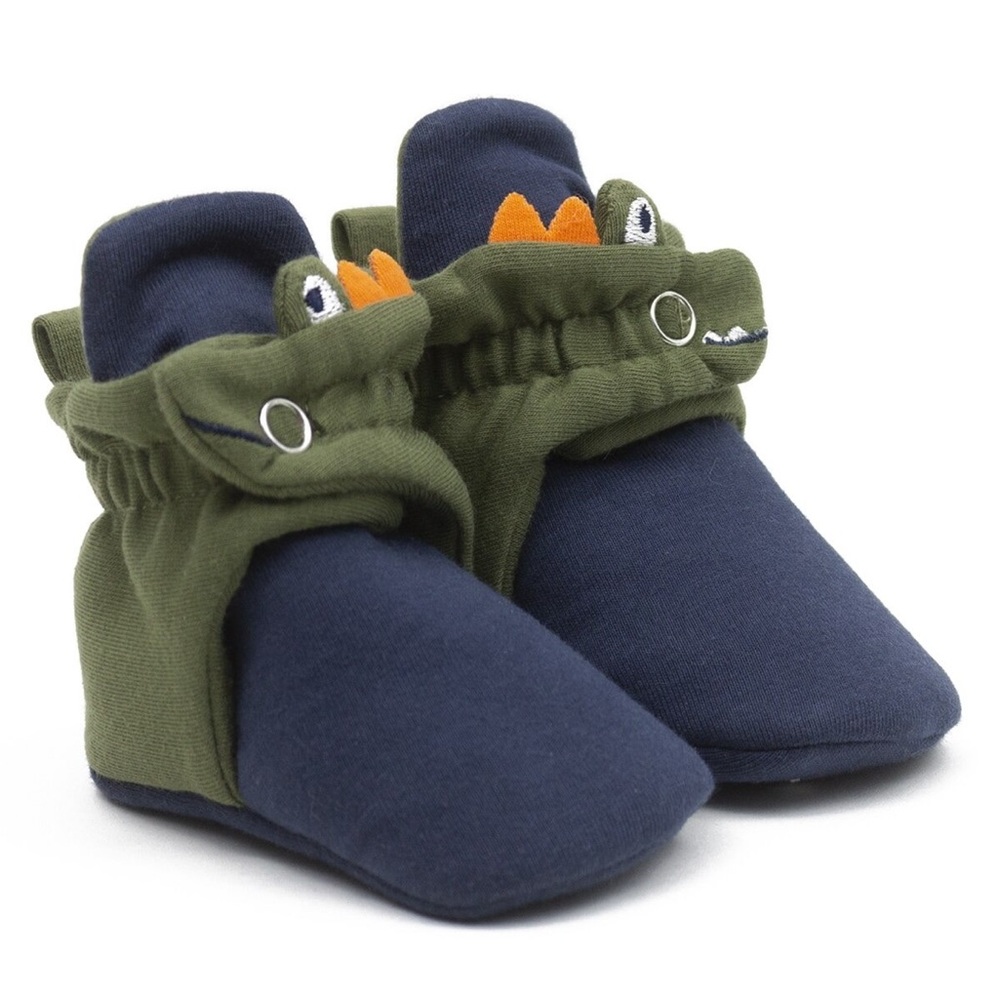 Robeez Snap Baby Booties Crocodile Size 0-3M